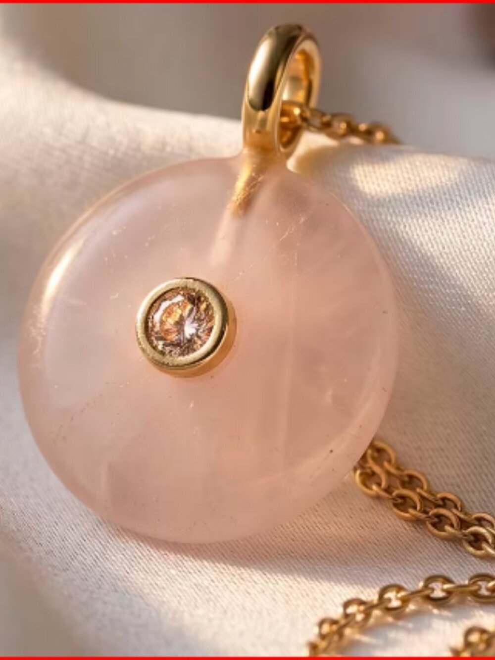 Rose Quartz and Austrian Crystal Pendant/Necklace